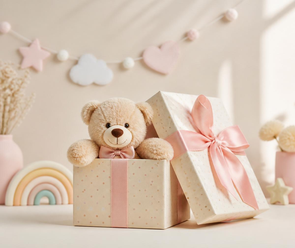 Momiq gift box with plush toy